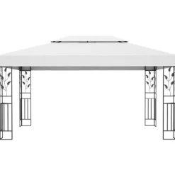 New Paviljong med dubbeltak 3x4 m vit - Paviljong - Paviljonger - Home & Living Tält & Lusthus