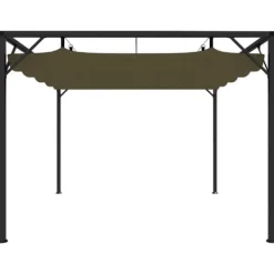 Paviljong med infällbart tak 3x3 m taupe 180 g/m² - Paviljong - Paviljonger - Home & Living