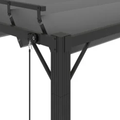Sale Paviljong med lamelltak 3x4 m antracit tyg och aluminium - Paviljong - Paviljonger - Home & Living Valvbågar, Spaljéer, Bersåer & Pergolor