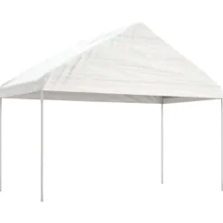 Outlet Paviljong med tak vit 15,61x4,08x3,22 m polyeten Tält & Lusthus