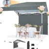 Paviljong, Vattentåligt Tyg, Justerbara Höjder,3x3m, Grå
