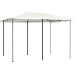 Best Paviljong 3x4 m med massiv stålkonstruktion - Utomhusskydd för fester | Färg: Gräddvit | Storlek: 3x4x2,6 m Tält & Lusthus