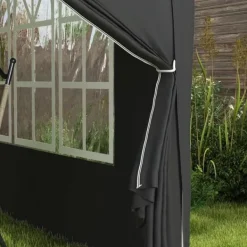 Best Paviljong 3x3 m, vattenavvisande och vintertålig pop-up UV-skydd 50+, 4 sidoväggar och väska, svart Tält & Lusthus