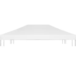 vidaXL Paviljongtak 270 g/m² 4x3 m vit