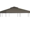 vidaXL Paviljongtak med ventilering 310 g/m² 3x3 m taupe