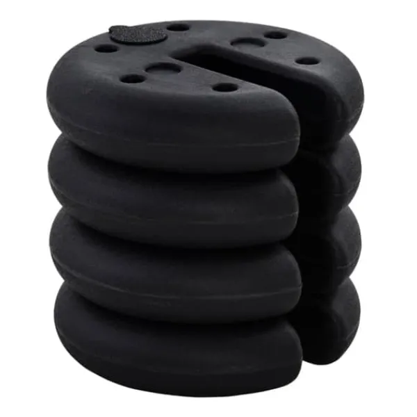 Paviljongvikt, fyllbar upp till 5 kg, HDPE, svart, Ø25x6 cm