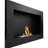 Sale Perfekt för julen julklapp Etanolkamin Bioethanol väggmonterad biospis 65 x 40 x 12 cm matt svart Biopanna miljövänlig biospis Öppna Spisar