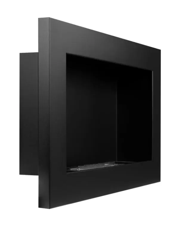 Sale Perfekt för julen julklapp Etanolkamin Bioethanol väggmonterad biospis 65 x 40 x 12 cm matt svart Biopanna miljövänlig biospis Öppna Spisar