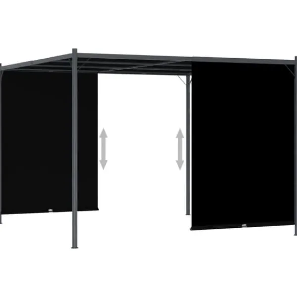 Best Pergola med infällbart tak 3x3 m antracit - Pergola - Pergolor - Home & Living Valvbågar, Spaljéer, Bersåer & Pergolor