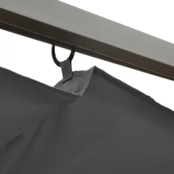 Pergola med infällbart tak - Stål och polyester | Storlek: 3x3 m | Färg: Antracit