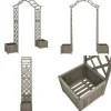 Pergola med odlingslåda grå massivt granträ - Pergola - Trädgårdsbåge - Home & Living Valvbågar, Spaljéer, Bersåer & Pergolor