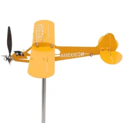 Piper J3 Cub Flygplan Weathervane 3D Metall Flygplan Väderflöjel Utomhus Tak Vindriktningsindikator Trädgårdsdekor Stor