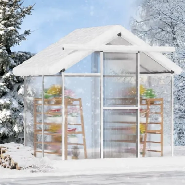 Best Polykarbonatväxthus 6x4 Ft, Utomhus Walk-in Växthus, För Trädgårdsanvändning Växthus