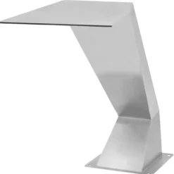 Poolfontän i rostfritt stål - Dekorativ poolaccessoar | Färg: Silver | Storlek: 64x30x52 cm