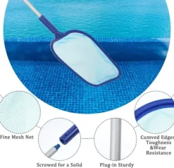 Discount Poolhåv/Poolskummarhåv/Håv med Teleskopisk Stålstång - 160 cm Utdragbar Lövskummar för Pool & Spa Pool- & Spatillbehör