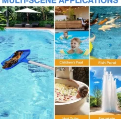 Discount Poolhåv/Poolskummarhåv/Håv med Teleskopisk Stålstång - 160 cm Utdragbar Lövskummar för Pool & Spa Pool- & Spatillbehör