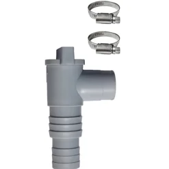 Poolventil med 2 slangklämmor för 32 mm slangar