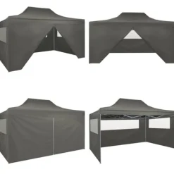 Sale Pop-Up hopfällbart partytält med 4 sidoväggar 3x4,5 m antracit - Partytält - Festtält - Home & Living Tält & Lusthus
