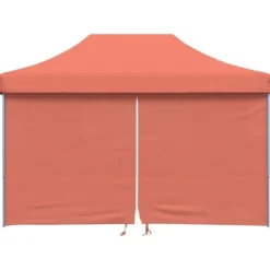 Outlet Pop-Up hopfällbart partytält med 4 sidoväggar terrakotta Tält & Lusthus