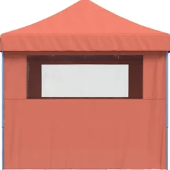 Outlet Pop-Up hopfällbart partytält med 4 sidoväggar terrakotta Tält & Lusthus