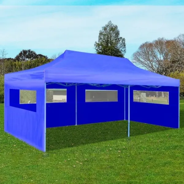 vidaXL Pop-up partytält hopfällbart 3 x 6 m blå