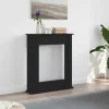 Best Öppen spis infattning svart ek 75x20x87,5 cm konstruerat trä Öppna Spisar