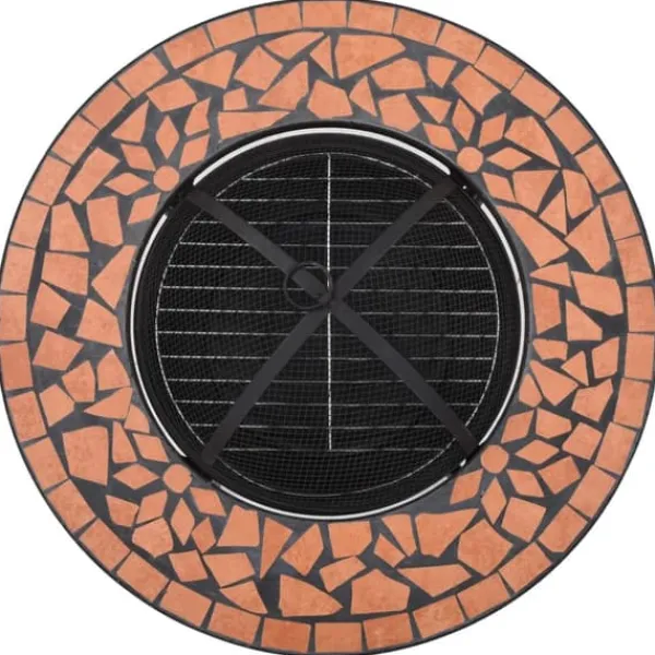 Sale Öppna spisar - Living Eldfat med mosaikbord terrakotta 68 cm keramik Öppna Spisar