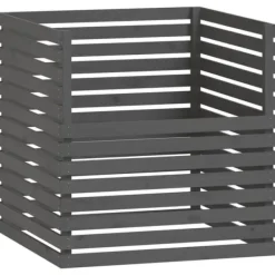 Praktisk kompostlåda i massiv furu - Samla organiskt avfall | Färg: Grå | Storlek: 100x100x102 cm