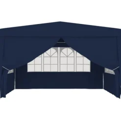 vidaXL Professionellt partytält med väggar 4x4 m blå 90 g/m²