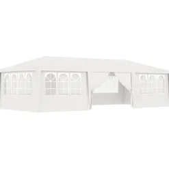 Professionellt partytält med väggar 4x9 m vit 90 g/m² - Partytält - Festtält - Home & Living Tält & Lusthus