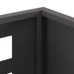 Online Rektangulär utomhuseldstad i svart stål | Storlek: 50x30x40 cm Öppna Spisar