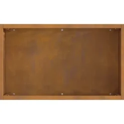 New Rektangulär vedeldad eldstad i Corten stål | Storlek: 50x30x40 cm | Färg: Brun Vedeldade Kaminer