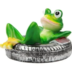 Resin Floating Frog Garden Staty för Home Garden Yard - Färgfast och lätt att flyta