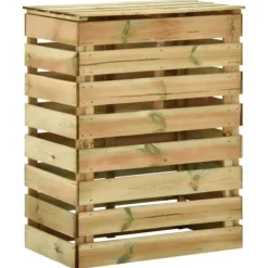 Ribbad trädgårdskompostlåda i impregnerad furu | Storlek: 80x50x100 cm