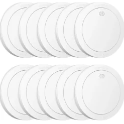 Best Röksensor, 10 års batteri, 85 dB larmvolym,10 STK Rök- & Koloxiddetektorer
