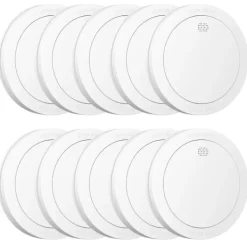 Best Röksensor, 10 års batteri, 85 dB larmvolym,10 STK Rök- & Koloxiddetektorer