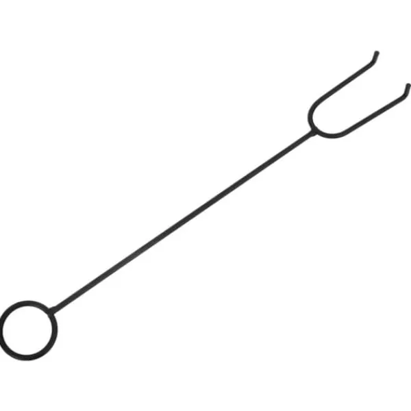 Robust eldstad med eldgaffel i stål - Perfekt för trädgården | Storlek: 50 cm | Färg: XXL svart