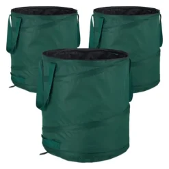 Robust set med 3 självresande lövpåsar 60 L