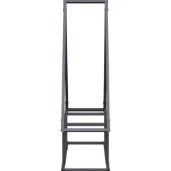 New Robust vedställ i antracit - Kallvalsat stål för vedförvaring | Storlek: 80x25x90 cm | Färg: Antracit Tillbehör Till Vedeldade Kaminer & Öppna Spisar