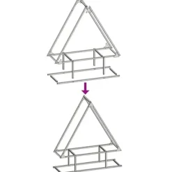 New Robust vedställ i antracit - Kallvalsat stål för vedförvaring | Storlek: 80x25x90 cm | Färg: Antracit Tillbehör Till Vedeldade Kaminer & Öppna Spisar