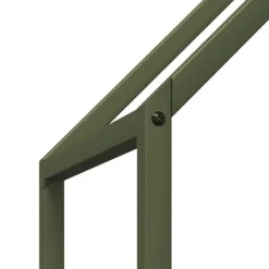 New Robust vedställ i olivgrön kallvalsat stål - Stor kapacitet | Storlek: 60x25x60 cm | Färg: Olivgrön Tillbehör Till Vedeldade Kaminer & Öppna Spisar
