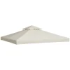 Rootz Gazebo Roof - Replacement Roof - Garden Gazebo - Party Tent - Garden Tent - Cream/white