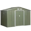 New Rootz Trädgårdsbod - Verktygsskjul - Korrugerat stål - Ljusgrön - 2,77 x 1,95 x 1,92 cm Skjul, Garage & Carports