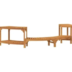 vidaXL Rund Utomhus Bubbelpool Omslag Brun 252 x 112 x 55.5 cm