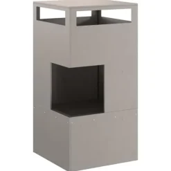 New Rustik utomhus eldstad i väderbeständigt cortenstål | Storlek: 50x50x100 cm Öppna Spisar