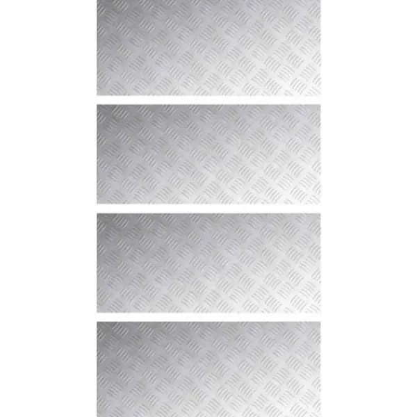 Best Rutmönstrade Plattor 4 pcs Silver 90 x 40 cm Aluminium Öppna Spisar