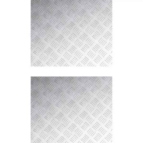 vidaXL Rutmönstrade Plattor 2 pcs Silver 60 x 50 cm Aluminium