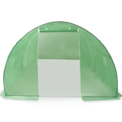 Rymligt växthus 18 m² med rostfri ram | Storlek: 600x300x200 cm | Färg: Grön