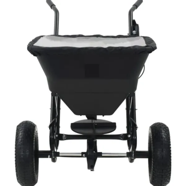 vidaXL Saltspridare manuell PVC och stål 106x73x76 cm 45 L