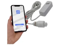 Outlet Schabus 200150 WWD 150 Wireless Float switch Vandsensor med App-styring, med svømmekontakt Batteridrevet Läckagedetektorer